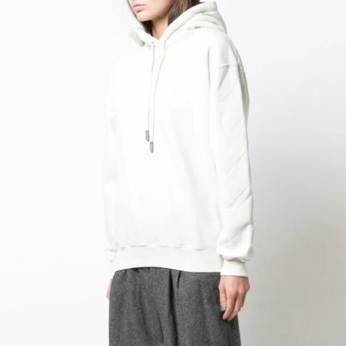 Off-White Hooded Cotton Sweater White