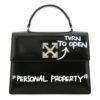 Off-White Jitney 1.4 Arrows Graffiti Printing Single-Shoulder Bag Black