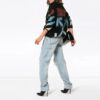 Off-White Knit Printing Black Dress
