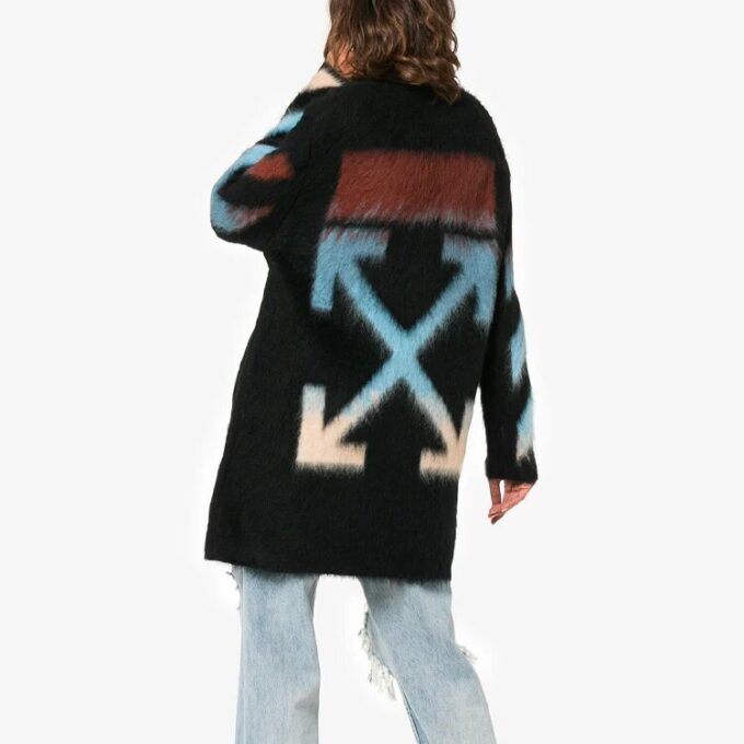 Off-White Knit Printing Black Dress