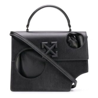 Off-White Leather Series Jitney 2.8 Single-Shoulder Bag Black