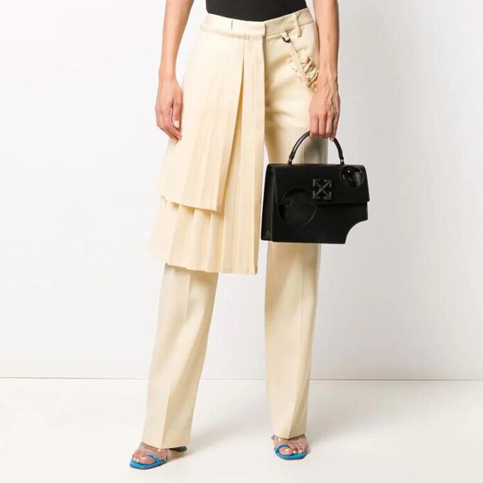 Off-White Leather Series Jitney 2.8 Single-Shoulder Bag Black