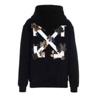 Off-White Leaves Arrow Hoodie Black