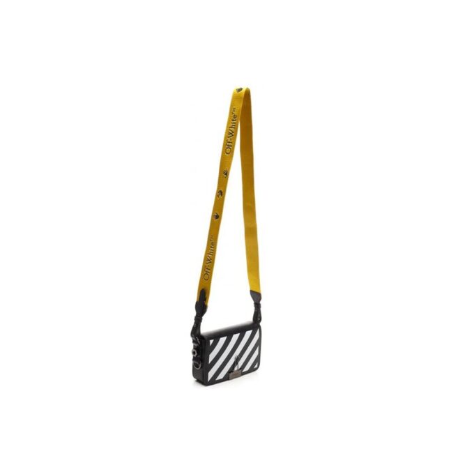 Off-White Letter Micro-label Deceleration Stripe Shoulder Bag Black
