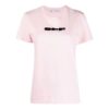 Off-White Logo Cotton Short Sleeve Slim Fit Version Pink