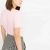 Off-White Logo Cotton Short Sleeve Slim Fit Version Pink
