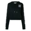 Off-White logo Embroidered Pullover Black