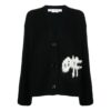 Off-White Logo Intarsia Cardigan “Black White”