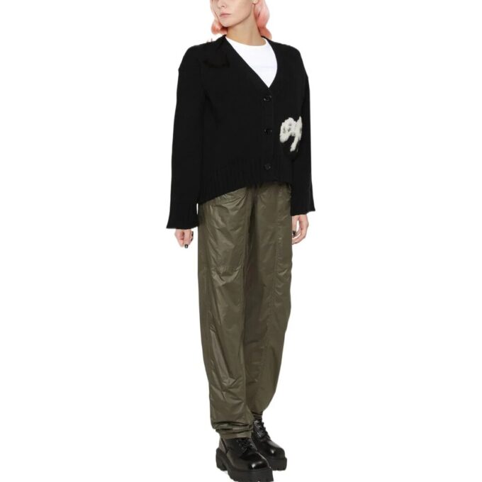 Off-White Logo Intarsia Cardigan “Black White”