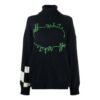 Off-White logo Knitted Sweater Black