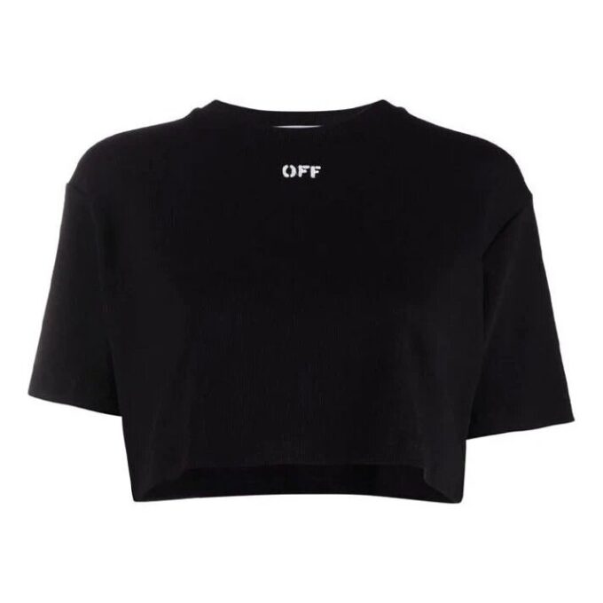 Off-White Logo Micro Mark Short Sleeve Slim Fit Version Black