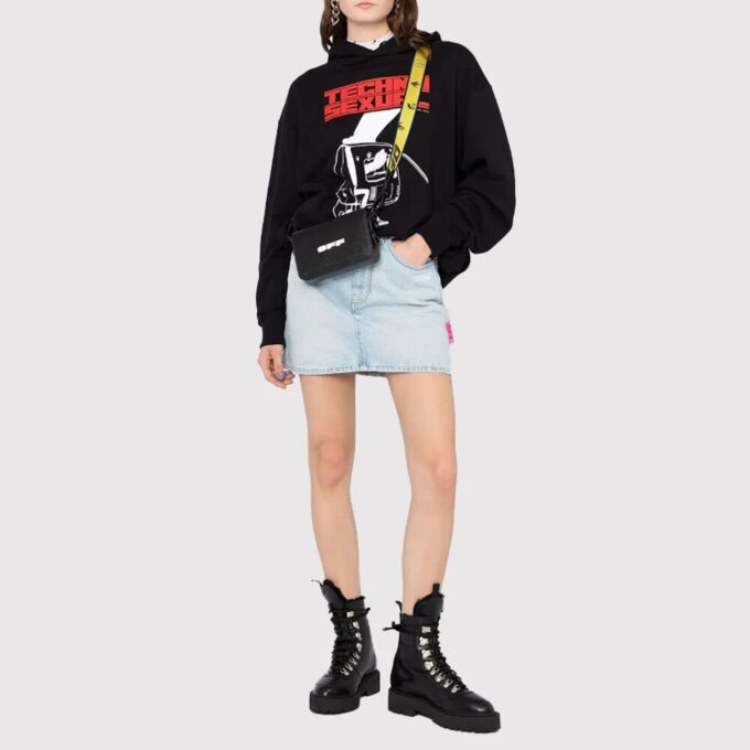 Off-White Logo Mini Flap Bag “Black/White”