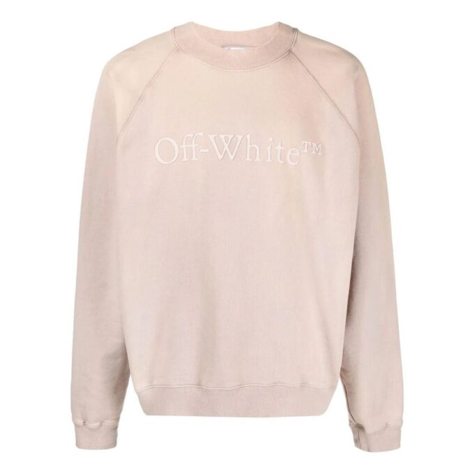 Off-White Logo-Print Cotton Sweatshirt “Pink”
