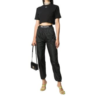 Off-White Logo Print Cropped Short Sleeve