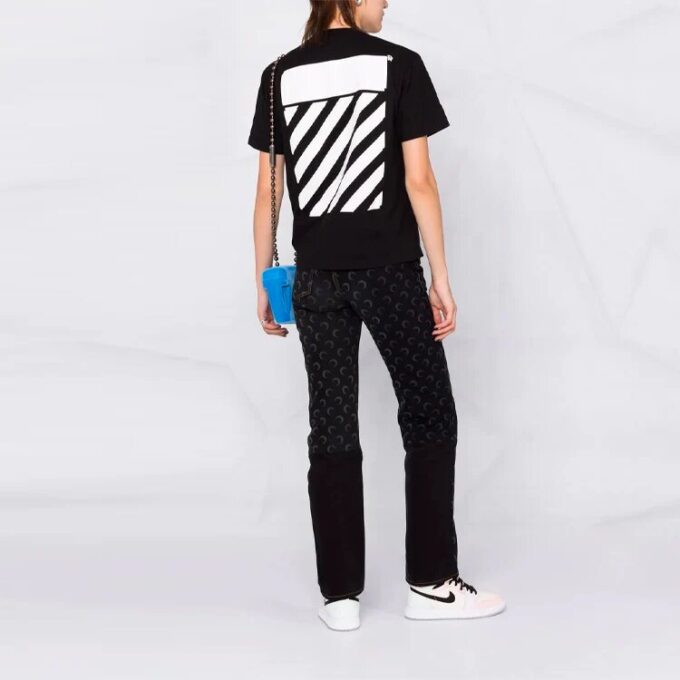 Off-White Logo-Print Diag T-shirt “Black”