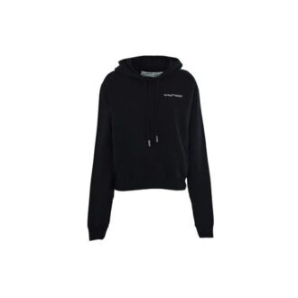 Off-White Logo Printed Hoody Black