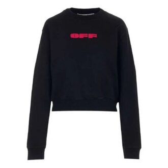 Off-White Logo Printing Long Sleeves Hoodie Ordinary Version Black
