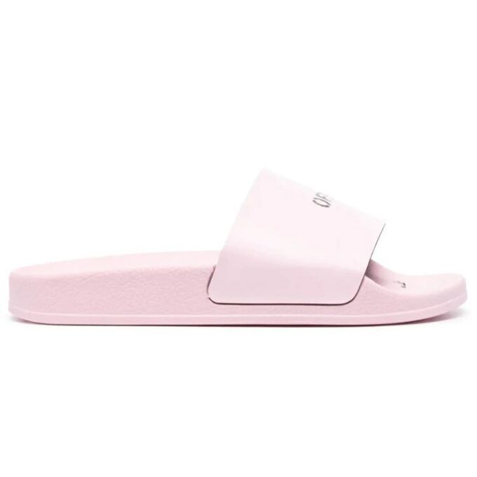 Off-White Logo Slides Slippers Pink