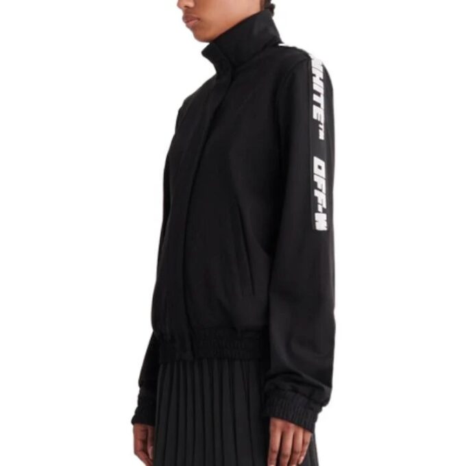 Off-White Logo-Tape Track Jacket “Black”