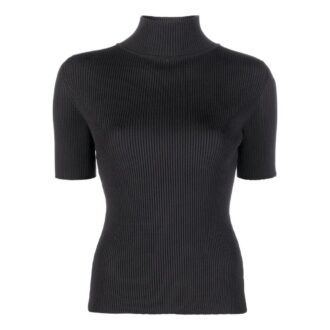 Off-White Logo-Trim Ribbed T-shirt “Black”