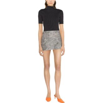 Off-White Logo-Trim Ribbed T-shirt “Black”