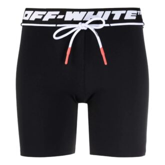 Off-White Logo-Waistband Running Shorts “Black”