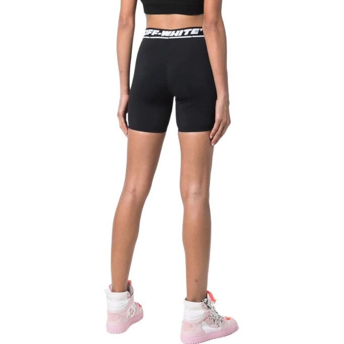 Off-White Logo-Waistband Running Shorts “Black”