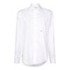 Off-White Loose Logo Embroidered Long Sleeves Shirt White
