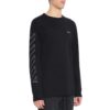 Off-White Men’ s 3D Printing Hollow Out Arrow Long Sleeves Black T-Shirt