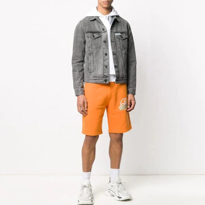 Off-White Men’ s Arrow Denim Jacket Gray