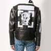 Off-White Men’ s Arrow Faux Fur Black Jacket