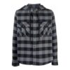 Off-White Men’ s Arrow Flannel Plaid Crossover Long Sleeves Black Shirt