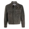 Off-White Men’ s Arrow Pattern Denim Jacket Gray