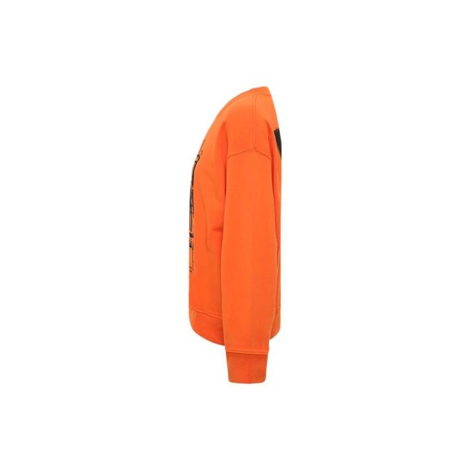 Off-White Men’ s Arrow Pattern Printing Round Neck Long Sleeves Orange