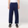 Off-White Men’ s Arrow Pattern Solid Color Sports Pants/Trousers/Joggers Loose Fit Navy Blue