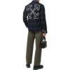 Off-White Men’ s Arrows Plaid Flannel Blue Shirt