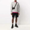 Off-White Men’ s Arrows Round Neck Pullover Long Sleeves Wool Sweater Loose Fit Gray
