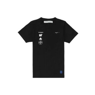 Off-White Men’ s Back Photo Printing Short Sleeve Black T-Shirt Off-White Men’ s Back Photo Printing Short Sleeve Black T-Shirt