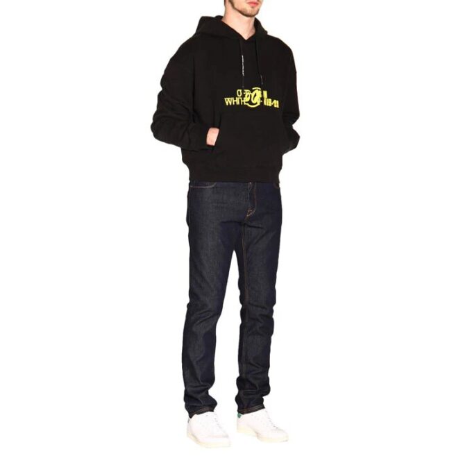 Off-White Men’ s Back Printing Long Sleeves Black