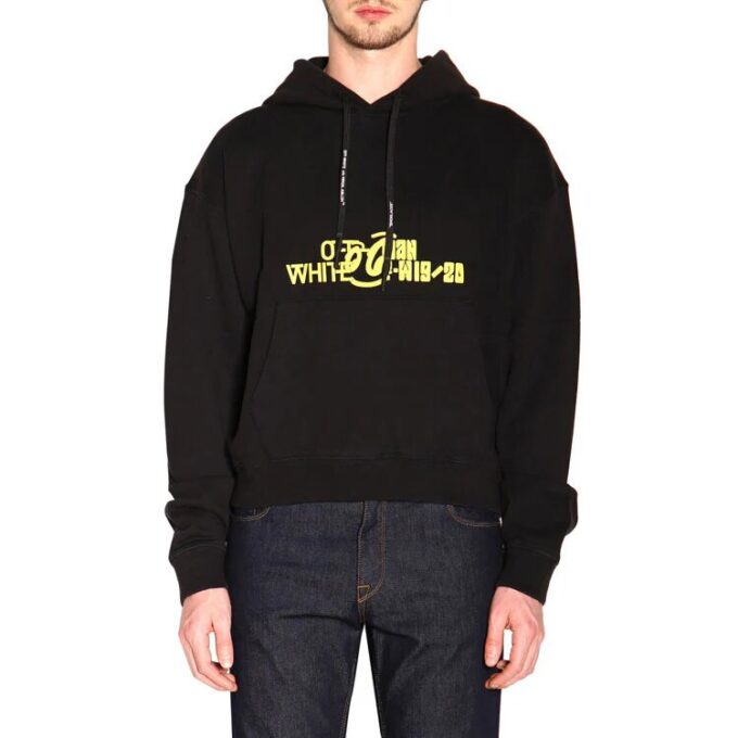 Off-White Men’ s Back Printing Long Sleeves Black