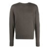 Off-White Men’ s Basic Pullover Wool Sweater Loose Fit Brown