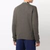 Off-White Men’ s Basic Pullover Wool Sweater Loose Fit Brown