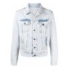 Off-White Men’ s Bleach Effect Denim Jacket Autumn Blue