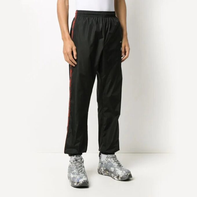 Off-White Men’ s Bookish Black Sports Pants/Trousers/Joggers