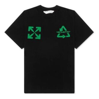 Off-White Men’ s C/O VIRGIL ABLOH Embroidered Logo Printing Short Sleeve Loose Version Black T-Shirt Off-White Men’ s C/O VIRGIL ABLOH Embroidered Logo Printing Short Sleeve Loose Version Black T-Shirt