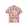 Off-White Men’ s C/O VIRGIL ABLOH Flowers Short Sleeve Red Shirt
