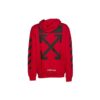 Off-White Men’ s C/O Virgil Abloh Painting Mona Lisa Jacket Loose Fit Red