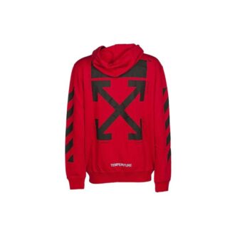 Off-White Men’ s C/O Virgil Abloh Painting Mona Lisa Jacket Loose Fit Red
