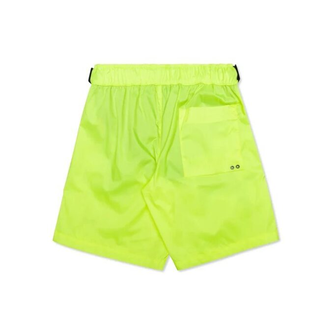 Off-White Men’ s C/O VIRGIL ABLOH Waist Logo Sports Shorts Fluorescence Yellow