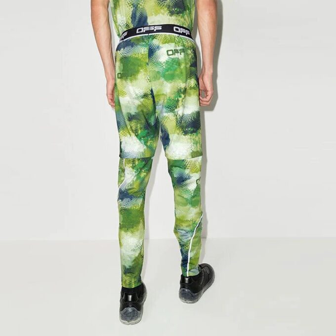 Off-White Men’ s Camouflage Printing Casual Long Pants/Trousers Green